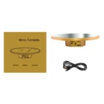 Multi-purpose Mirror Electric Rotating Disc Battery / USB Powered Photography Live Display Stand - Image 8