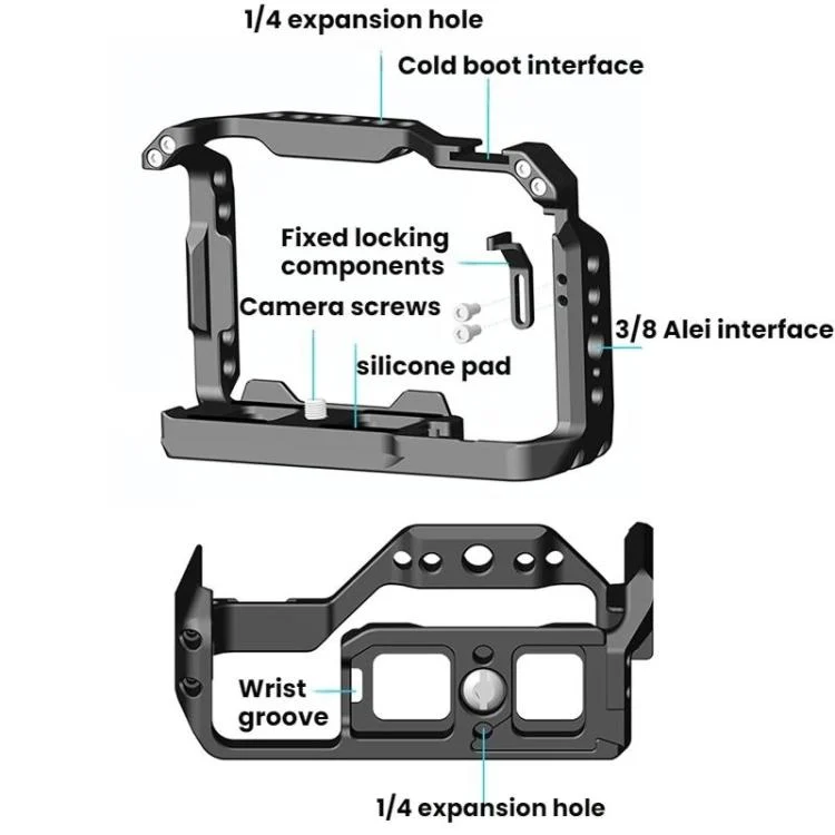 TBD06061978_B2.webp For Sony ZV-E10 II 2nd Generation Camera Cage DSLR Photography Live Streaming Protective Frame Stabilizer Kit - Image 3