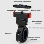 Action Camera Magnetic Quick Release Bike Mount, For GoPro HERO13 Black /12 Black /11 Black/10 Black/9 Black/8 Black - Image 10