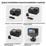 Action Camera Magnetic Quick Release Bike Mount, For GoPro HERO13 Black /12 Black /11 Black/10 Black/9 Black/8 Black - Image 7