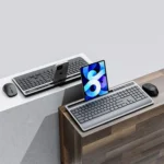 Wireless Keyboard and Mouse Combo for Business Office with Tablet Slot & Wrist Rest - Image 2