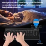 Wireless Keyboard and Mouse Combo for Business Office with Tablet Slot & Wrist Rest - Image 5