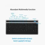 Wireless Keyboard and Mouse Combo for Business Office with Tablet Slot & Wrist Rest - Image 9