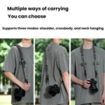 Cwatcun D213  Medium Universal Camera Shoulder Strap Matte Leather Quick Release Strap - Image 8