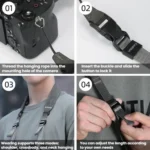 Cwatcun D213  Medium Universal Camera Shoulder Strap Matte Leather Quick Release Strap - Image 9
