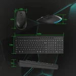 RGB Backlit Rechargeable Wireless Keyboard and Mouse Combo with Tablet Slot for Gaming, Office, and Home - Image 8