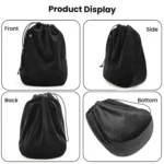 Universal Headphone Storage Case Dustproof Drawstring Bag With Ultra-Soft Short Plush - Image 6