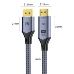 DP To HDMI 8K 60HZ HD Conversion Cable TV Computer Connection Conversion Monitor Projection Cable - Image 13