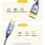 DP To HDMI 8K 60HZ HD Conversion Cable TV Computer Connection Conversion Monitor Projection Cable - Image 4