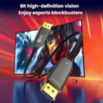DP2.1 Male To Male 8K 60Hz HD Fiber Optic Cable For TV Computer Monitors Projectors - Image 2