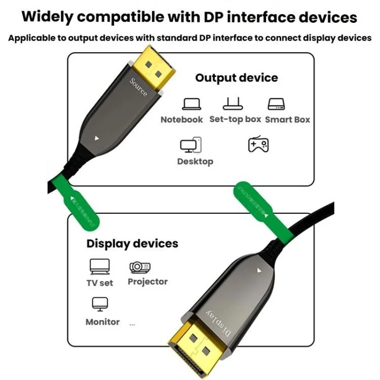 TBD06062248_B11.webp DP2.1 Male To Male 8K 60Hz HD Fiber Optic Cable For TV Computer Monitors Projectors - Image 12
