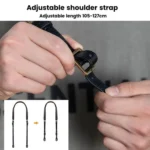 Cwatcun D222 Medium Comfortable DSLR Camera Universal Shoulder Strap Leather Quick Release Strap - Image 4