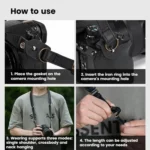 Cwatcun D222 Medium Comfortable DSLR Camera Universal Shoulder Strap Leather Quick Release Strap - Image 10