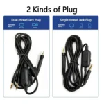 2m Tuning Edition Headphone Cable For Sennheiser GAME ONE / GAME ZERO / PC 373D / GSP350 / GSP500 / GSP600 - Image 2