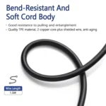 1.5m Mini Pin USB TPE Earphone Cable For SteelSeries Arctis Prime / 3 / 5 / 7 / Pro - Image 4