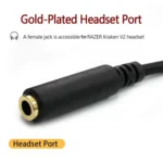 For Razer Kraken V2 3.5mm Male To Female 2 In 1 Extension Cable Audio Adapter - Image 4