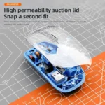 T-WOLF X11 Transparent Wireless Mouse Dual Mode 2.4G+Bluetooth, USB-C Rechargeable with Magnetic Cover - Image 4