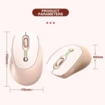 2400 DPI Wireless Mouse USB-C Rechargeable, Milk Tea Color Elegant Design with Battery Indicator - Image 11