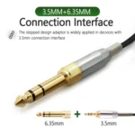 2.5mm To 3.5mm+6.35mm Plug 1.5m Spring-Loaded Headphone Cable,For Sennheiser HD6 / HD8 / HD7 / HD598 - Image 4