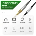 2.5mm To 3.5mm+6.35mm Plug 1.5m Spring-Loaded Headphone Cable,For Sennheiser HD6 / HD8 / HD7 / HD598 - Image 8