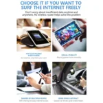 M20 4G/5G Portable WiFi Hotspot 300Mbps SIM Unlocked Pocket Router With Time Display, 4000mAh Long-Lasting Battery - Image 8