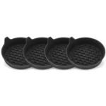 4pcs Anti-squeak Anti-slip Car Coaster With Handle - Image 7