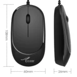 Little Kangaroo DS-919 Anti-Static Anti-Interference Wired Mouse Business Industrial Slim Mouse - Image 6