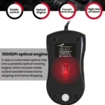 Little Kangaroo DS-917 1000DPI Ergonomic Optical Wired Mouse Laptop Mouse For Office Gaming - Image 7