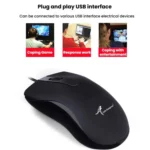 Little Kangaroo DS-917 1000DPI Ergonomic Optical Wired Mouse Laptop Mouse For Office Gaming - Image 8