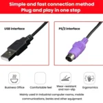 Little Kangaroo DS-3000 88 Key Wired Keyboard With Magnetic Ring Laptop Industrial Office Keyboard - Image 5