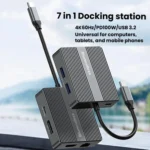 7 In 1 Docking Station Gigabit Ethernet Port High-Speed Transfer HUB - Image 2