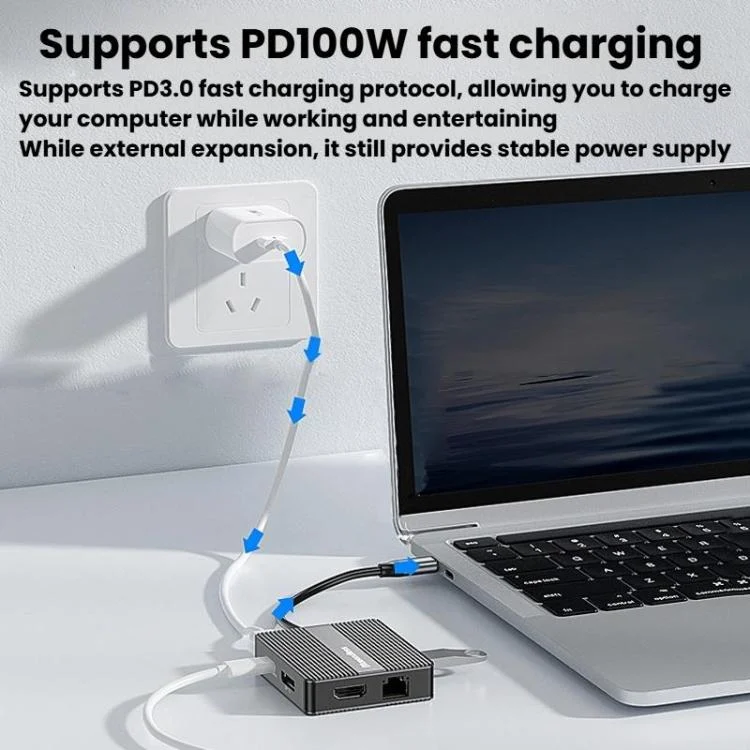 TBD06062841_B5.webp 7 In 1 Docking Station Gigabit Ethernet Port High-Speed Transfer HUB - Image 6