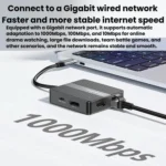 7 In 1 Docking Station Gigabit Ethernet Port High-Speed Transfer HUB - Image 7