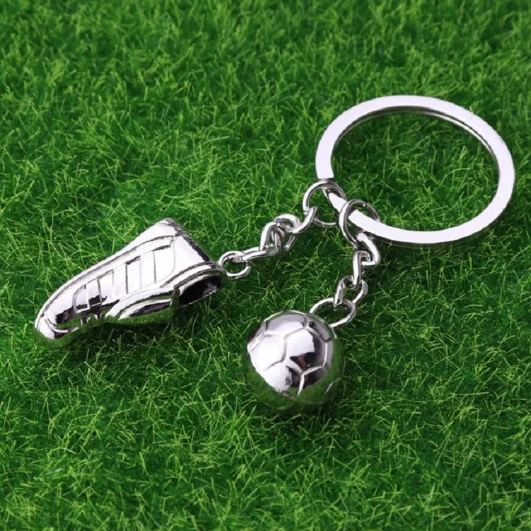 TBD061643201_1.webp 2 PCS Creative Football Gift Pendant Metal Football Shoe Keychain - Image 2