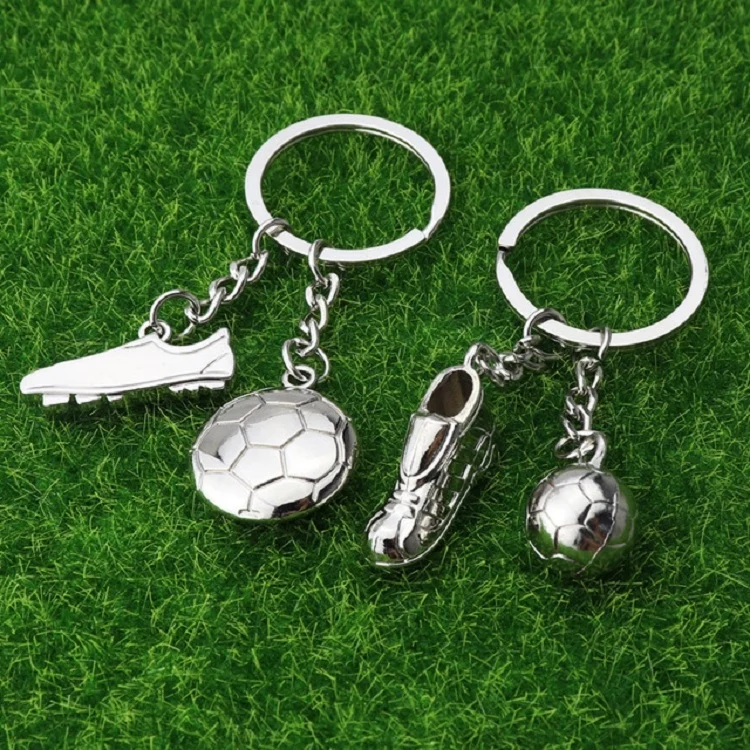 TBD061643201_2.webp 2 PCS Creative Football Gift Pendant Metal Football Shoe Keychain - Image 3