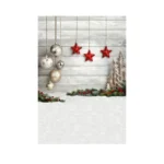 1.5m x 2.1m Snow Ground Wooden Wall Party Festival Setting Photography Background Cloth - Image 3