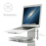 Height Adjustable Aluminum Alloy Laptop Cooling Stand 360 Rotation Ergonomic 10-17 inch Notebook Holder for MacBook Air Pro - Image 2