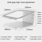 Height Adjustable Aluminum Alloy Laptop Cooling Stand 360 Rotation Ergonomic 10-17 inch Notebook Holder for MacBook Air Pro - Image 4