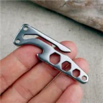 Multi-function Bottle Opener Keychain Outdoor Pocket Tool Pry Bar Hex Key Wrench - Image 3