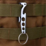 Multi-function Bottle Opener Keychain Outdoor Pocket Tool Pry Bar Hex Key Wrench - Image 5