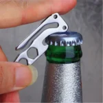 Multi-function Bottle Opener Keychain Outdoor Pocket Tool Pry Bar Hex Key Wrench - Image 6
