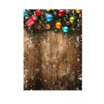 1.5m x 2.1m Nostalgic 3D Snow Scene Wooden Wall Children Photography Background Cloth - Image 2