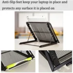 Portable Desktop Folding Cooling Metal Mesh Adjustable Ventilated Holder - Image 9