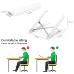 Folding Portable Lifting Desktop Cooling Height Angle Adjustable Laptop Bracket - Image 3