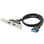 50CM USB3.0 Rear PCI Baffle Line Full Height Chassis DIY With Ear 20pin Transfer Cable
