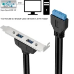 50CM USB3.0 Rear PCI Baffle Line Full Height Chassis DIY With Ear 20pin Transfer Cable - Image 4