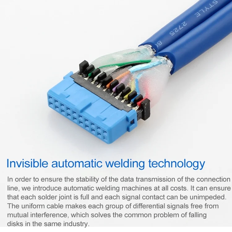 TBD076645001A_5.webp 50CM USB3.0 Rear PCI Baffle Line Full Height Chassis DIY With Ear 20pin Transfer Cable - Image 6