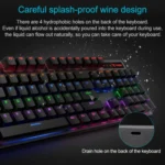 Rapoo V500 PRO Mixed Light 104 Keys Desktop Laptop Computer Game Esports Office Home Typing Wired Mechanical Keyboard - Image 12