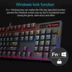 Rapoo V500 PRO Mixed Light 104 Keys Desktop Laptop Computer Game Esports Office Home Typing Wired Mechanical Keyboard - Image 13