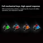 Rapoo V500 PRO Mixed Light 104 Keys Desktop Laptop Computer Game Esports Office Home Typing Wired Mechanical Keyboard - Image 8